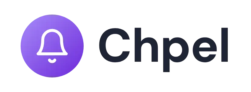 Chpel logo concept: a bell icon beside the Chpel wordmark
