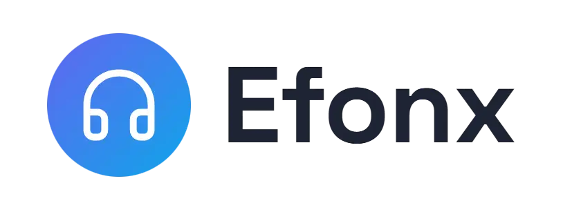 Efonx logo concept: a headphone icon beside the Efonx wordmark