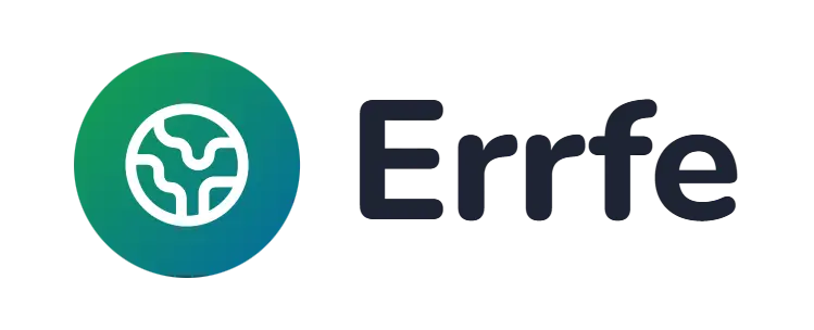 Errfe logo concept: an Earth icon beside the Errfe wordmark