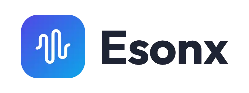 Esonx logo concept: a sound-wave icon beside the Esonx wordmark
