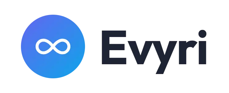 Evyri logo concept: an infinity icon beside the Evyri wordmark