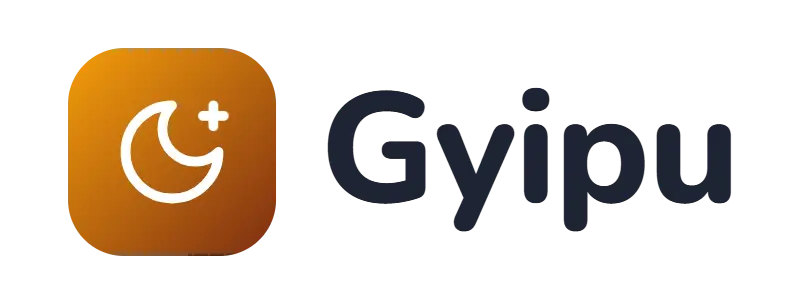 Gyipu logo concept: a moon-and-star icon beside the Gyipu wordmark