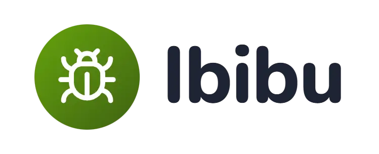 Ibibu logo concept: a bug icon beside the Ibibu wordmark