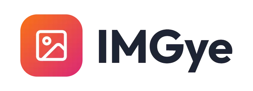 IMGye logo concept: an image icon beside the IMGye wordmark