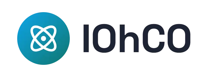 IOhCO logo concept: an atom icon beside the IOhCO wordmark