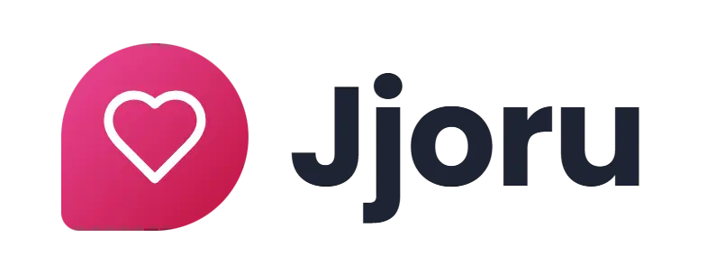 Jjoru logo concept: a heart icon beside the Jjoru wordmark