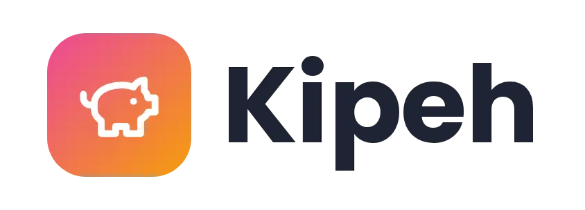 Kipeh logo concept: a piggy-bank icon beside the Kipeh wordmark