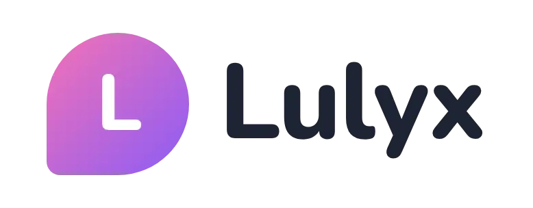 Lulyx logo concept: a letter “L” mark beside the Lulyx wordmark