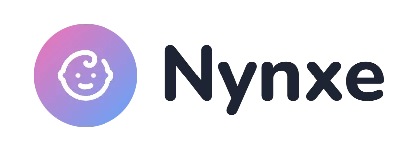 Nynxe logo concept: a baby icon beside the Nynxe wordmark