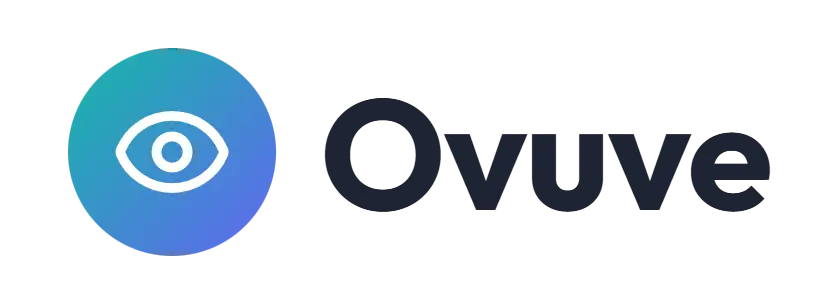 Ovuve logo concept: an eye icon beside the Ovuve wordmark
