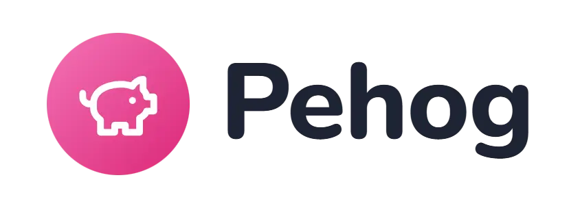 Pehog logo concept: a piggy-bank icon beside the Pehog wordmark
