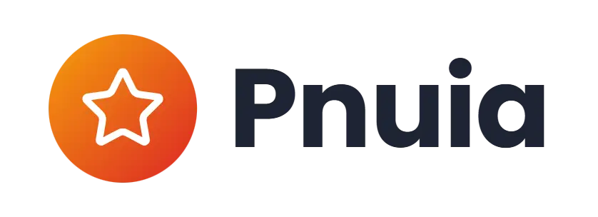 Pnuia logo concept: a star icon beside the Pnuia wordmark
