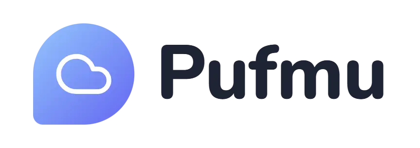 Pufmu logo concept: a cloud icon beside the Pufmu wordmark