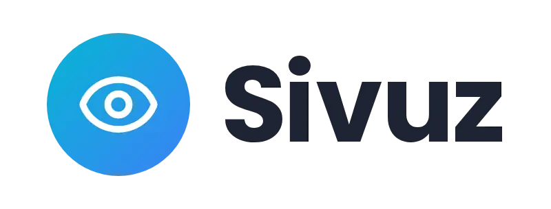 Sivuz logo concept: an eye icon beside the Sivuz wordmark