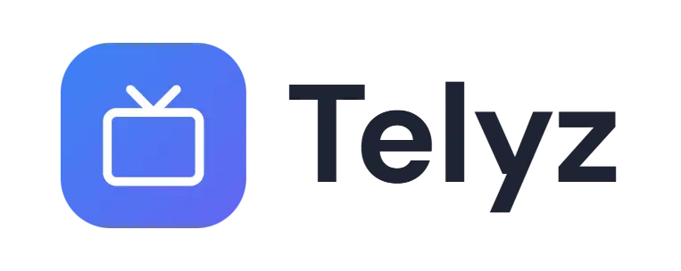 Telyz logo concept: a TV icon beside the Telyz wordmark
