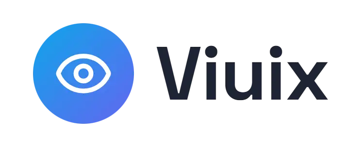 Viuix logo concept: an eye icon beside the Viuix wordmark