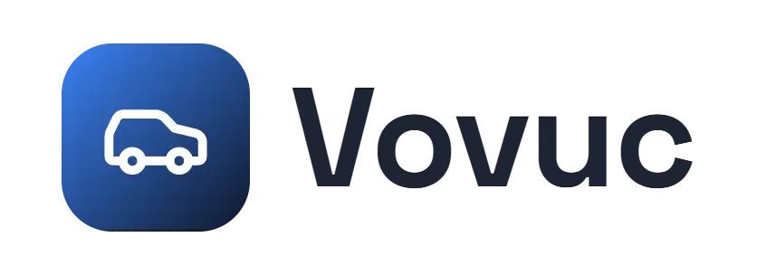Vovuc logo concept: a car icon beside the Vovuc wordmark