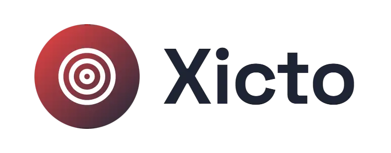 Xicto logo concept: a target icon beside the Xicto wordmark