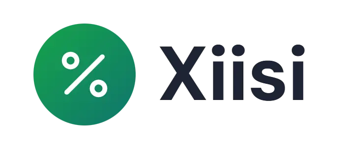 Xiisi logo concept: a percent-sign icon beside the Xiisi wordmark