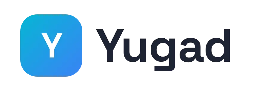 Yugad logo concept: a letter “Y” mark beside the Yugad wordmark